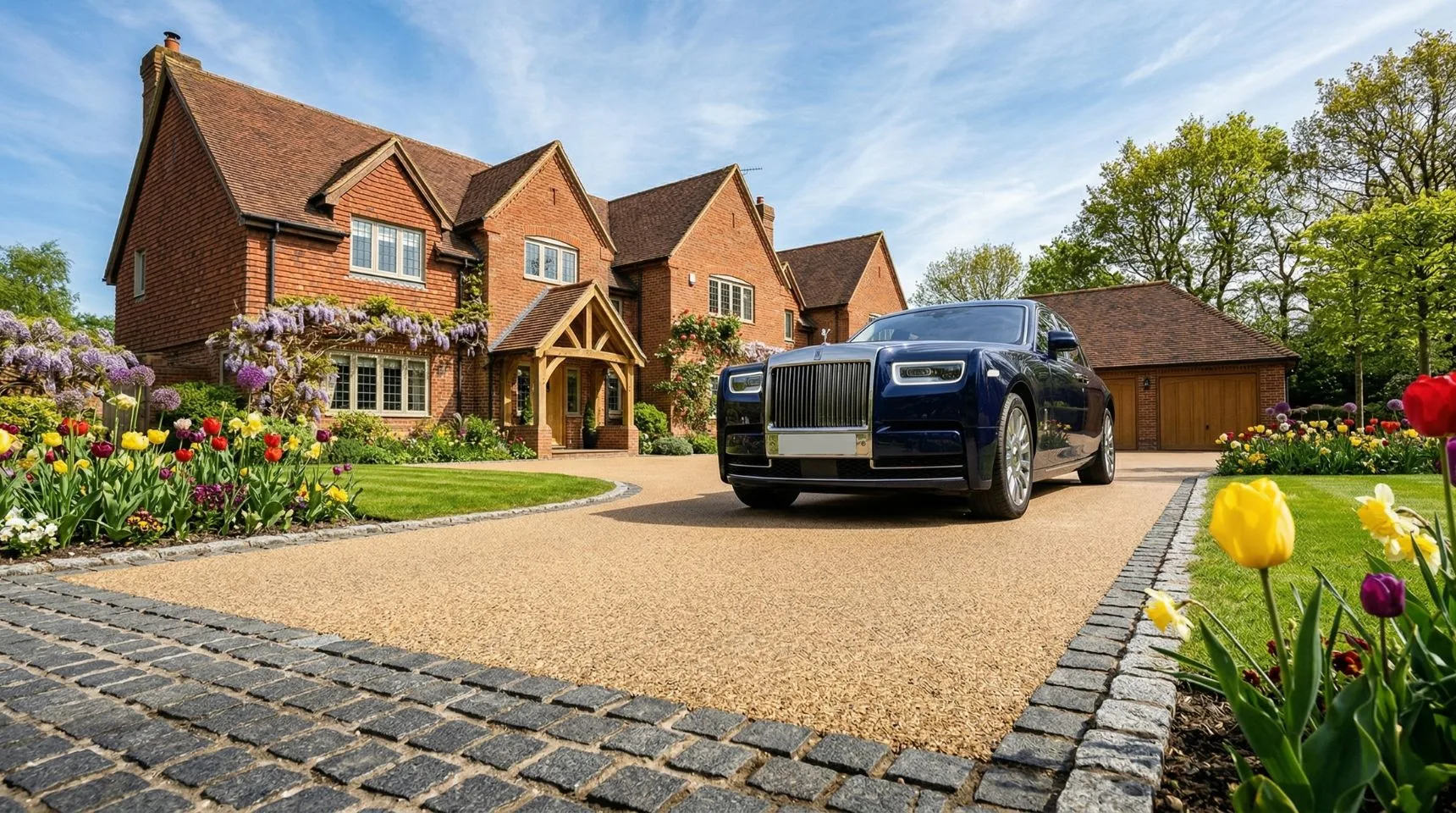 Resin bound driveway installation in London by Windsor Resin Driveways